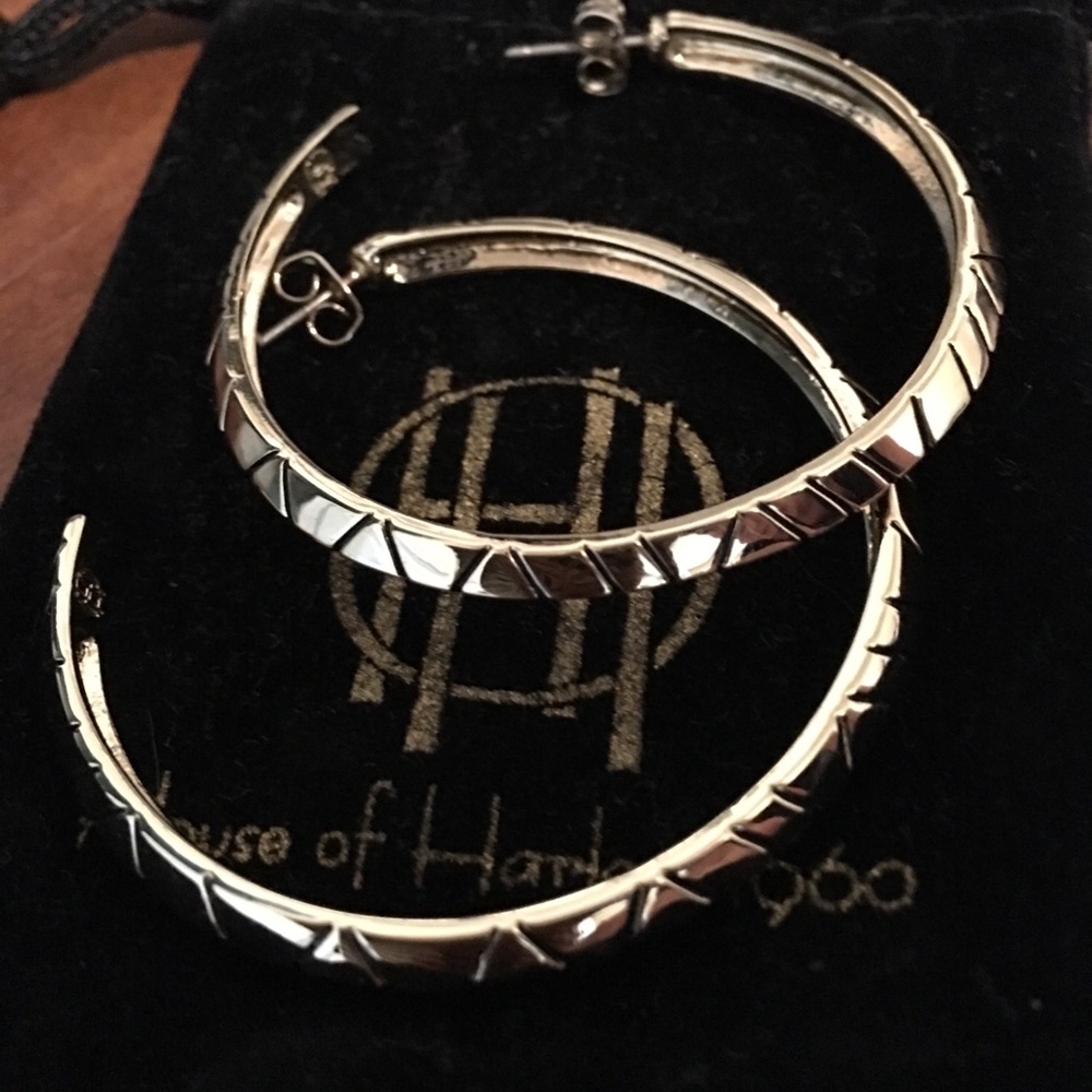 House of Harlow Tribal Gold Hoops